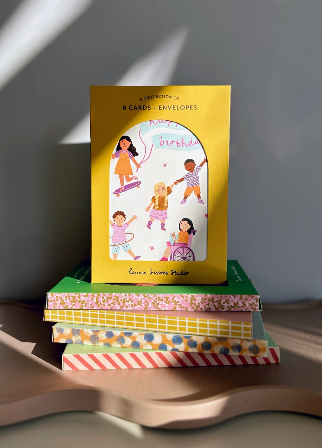 Kid's Birthday Greeting Card Boxed Set - 6 Cards Envelopes