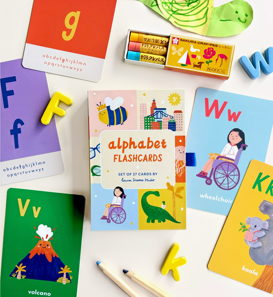 A-Z Illustrated Alphabet Flashcards